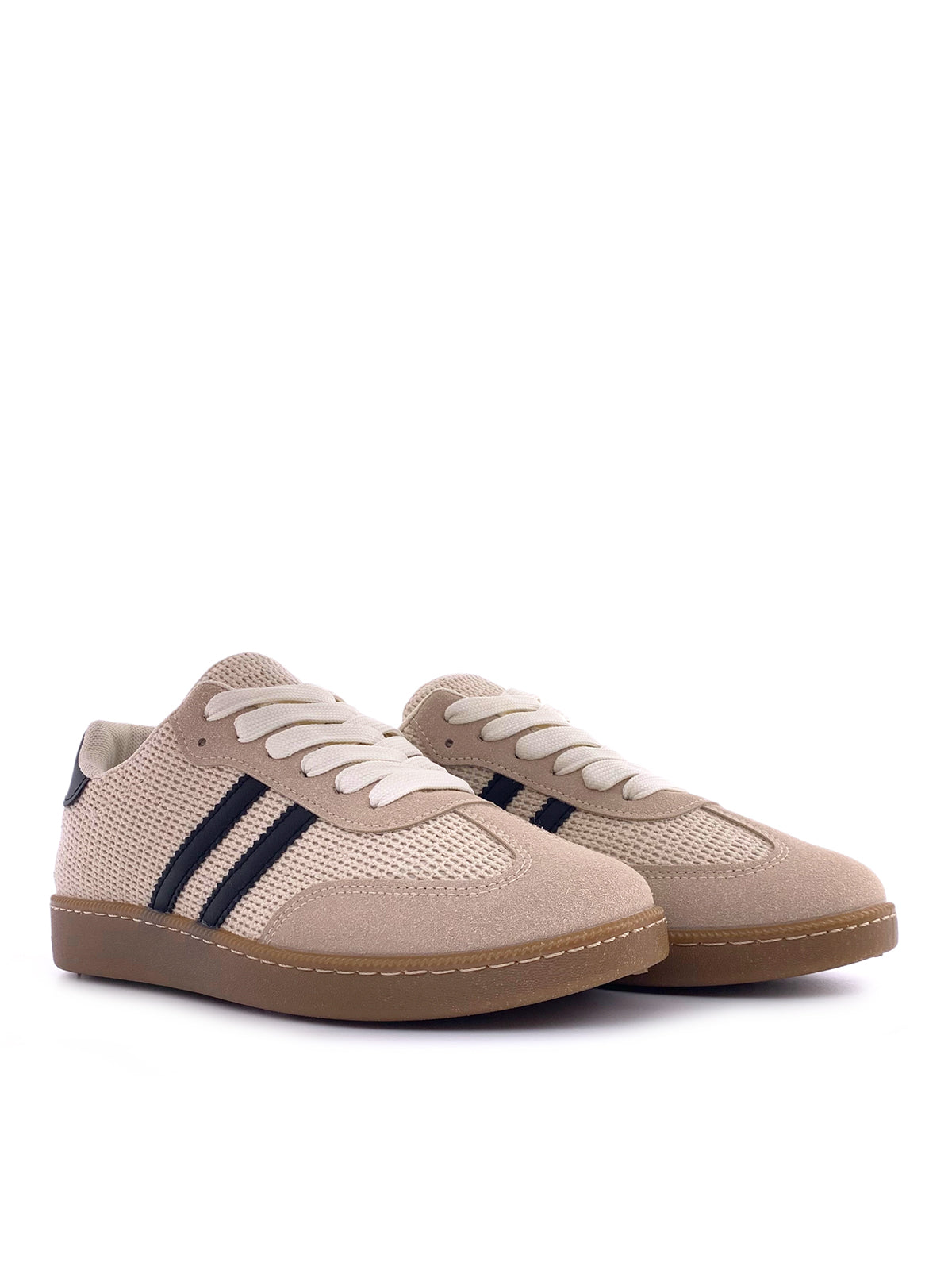 ADELMA - Sneakers in tessuto e camoscio con stringhe