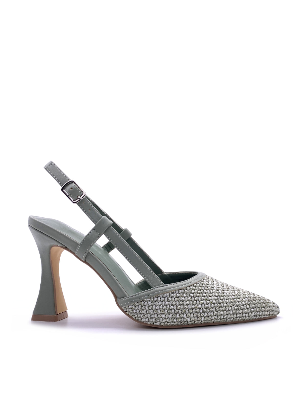 AMANDA - Decolletè Slingback in rafia con cinturino