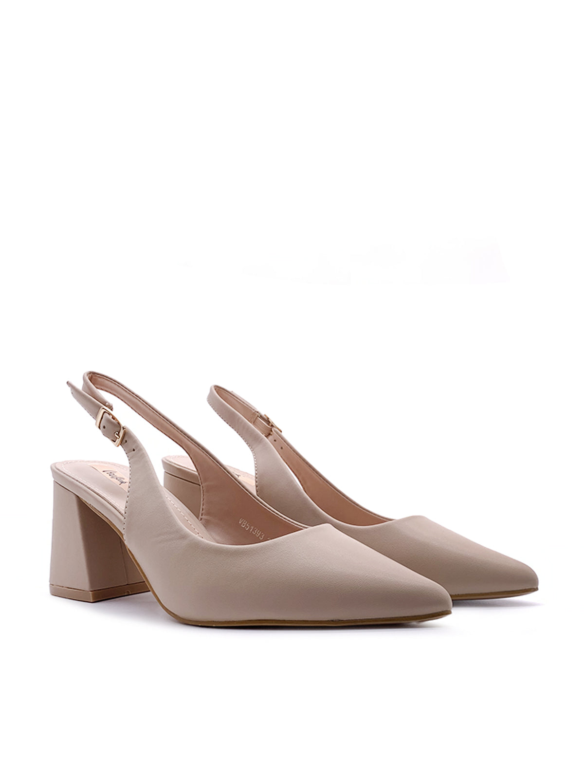 BRIENNE - Decolletè Slingback  in ecopelle con cinturino