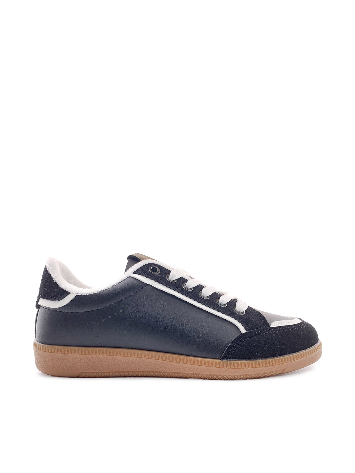 DELAILA - Sneakers in ecopelle e camoscio con stringhe