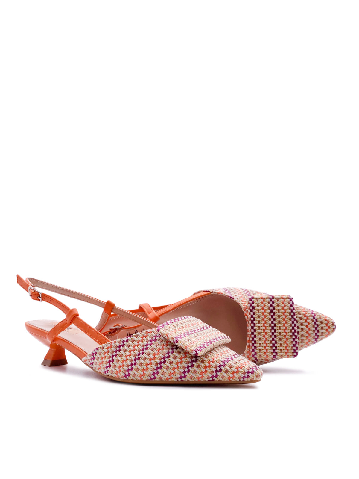 EMY - Decolletè Slingback in tessuto multicolor