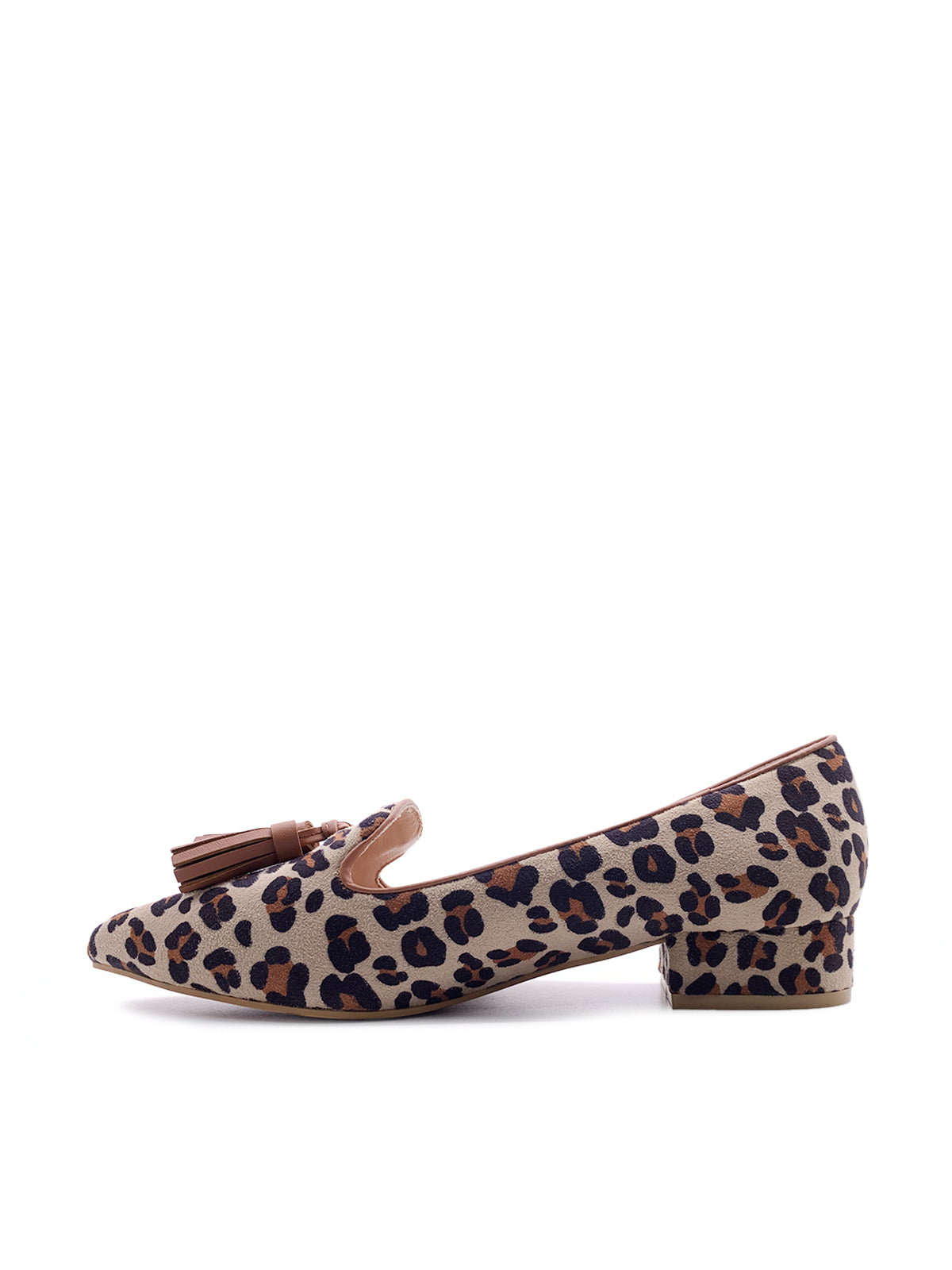 IARA - Ballerine in camoscio animalier con nappina