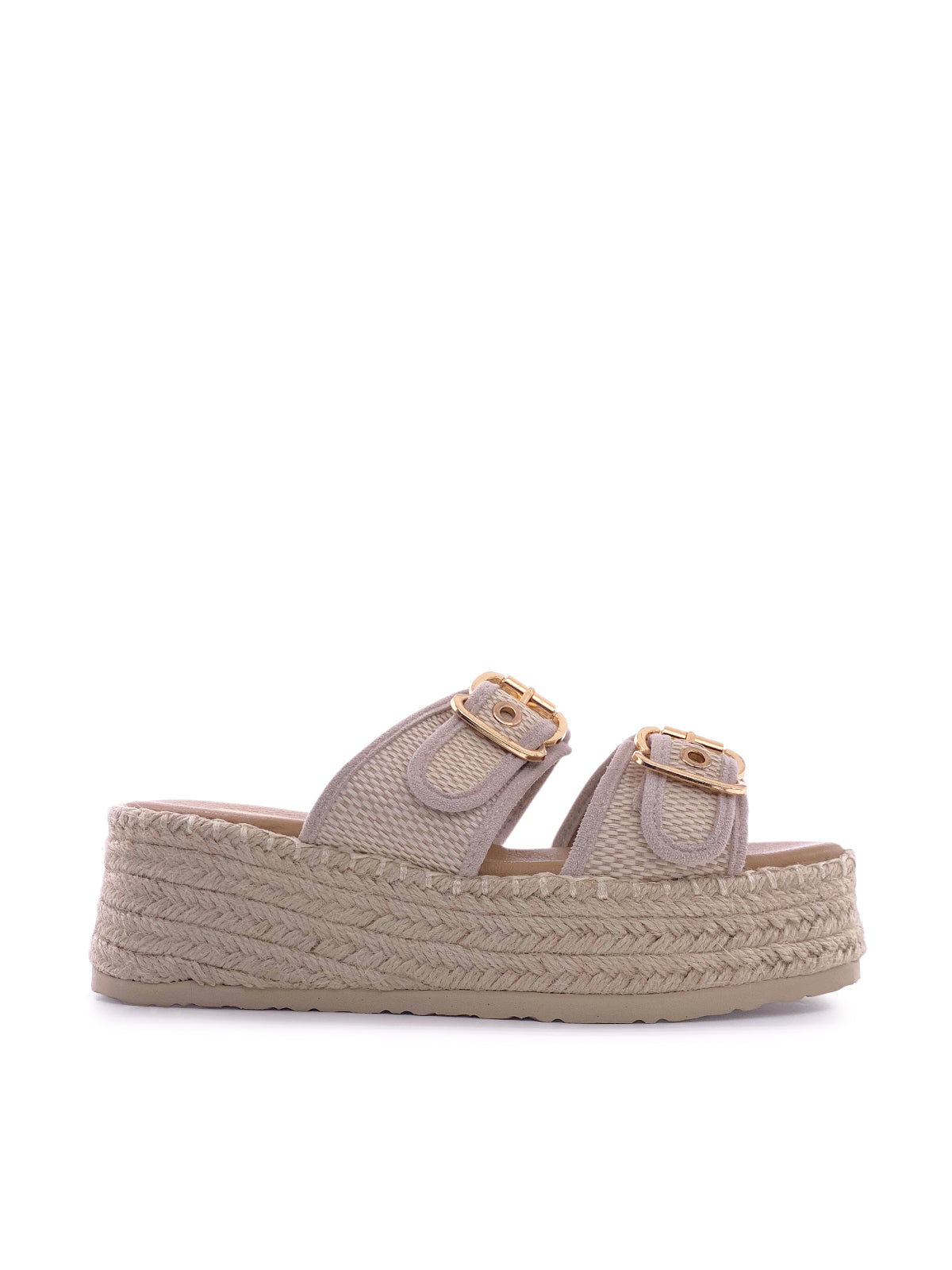 JANICE - Sandali espadrilles con zeppa e plateau