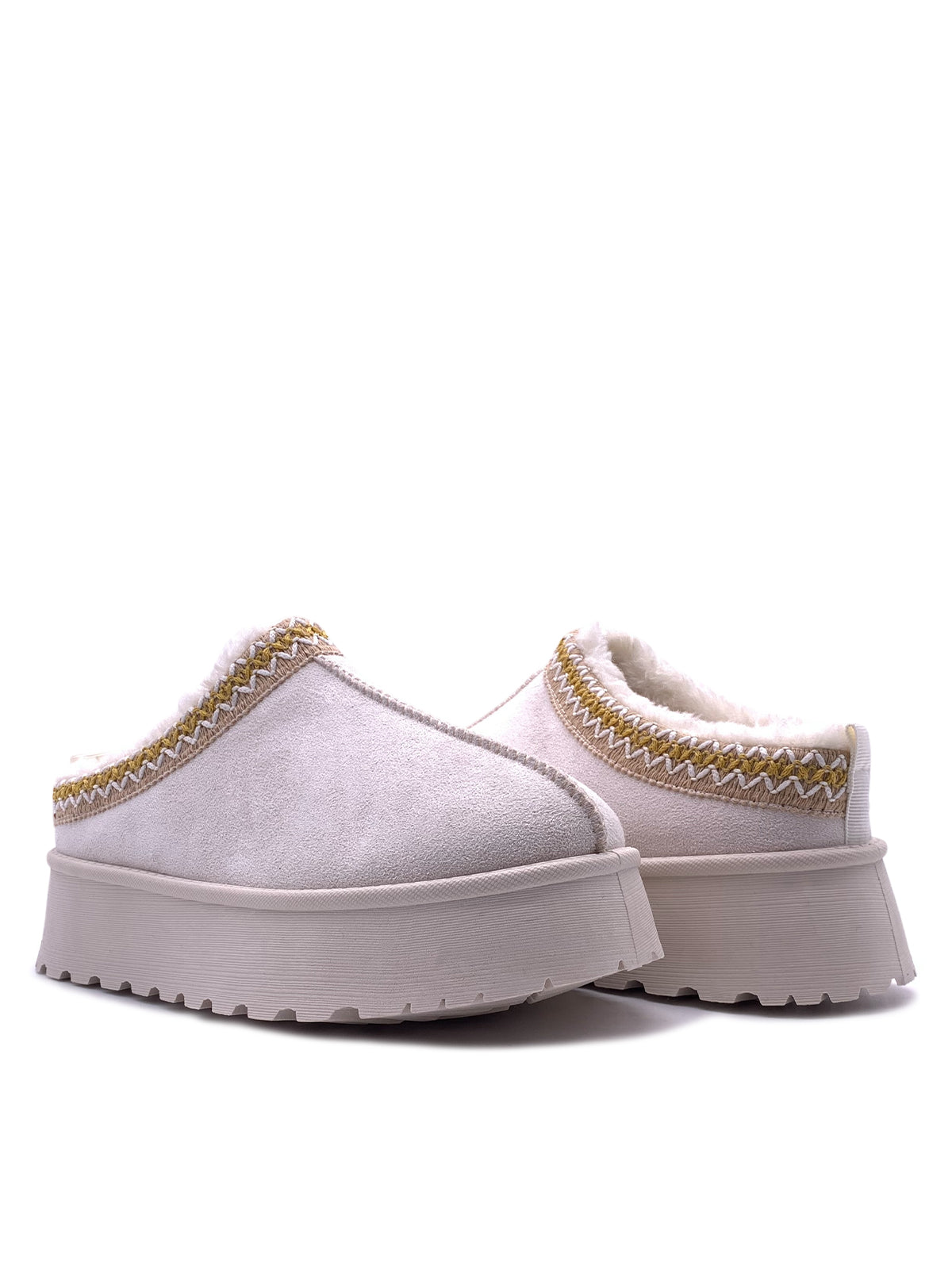 LAYLA - Mules eskimo con platform e imbottitura