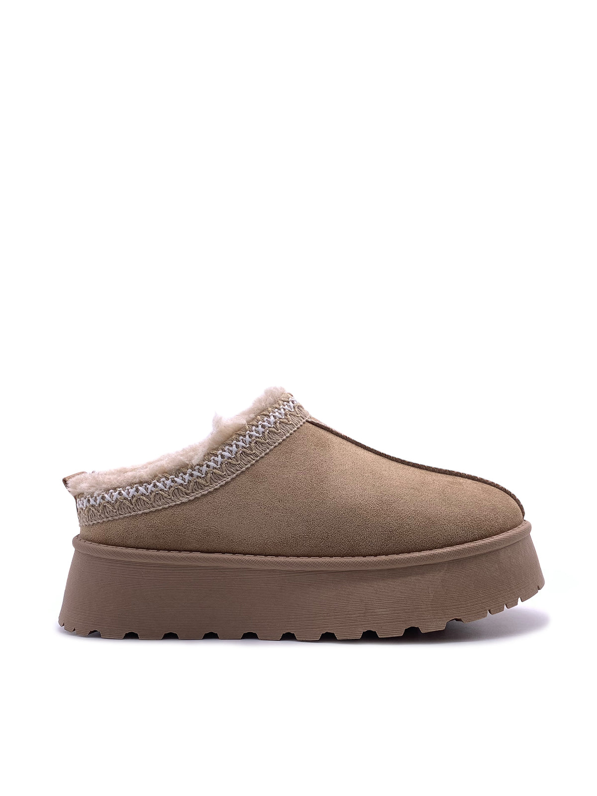 LAYLA - Mules eskimo con platform e imbottitura