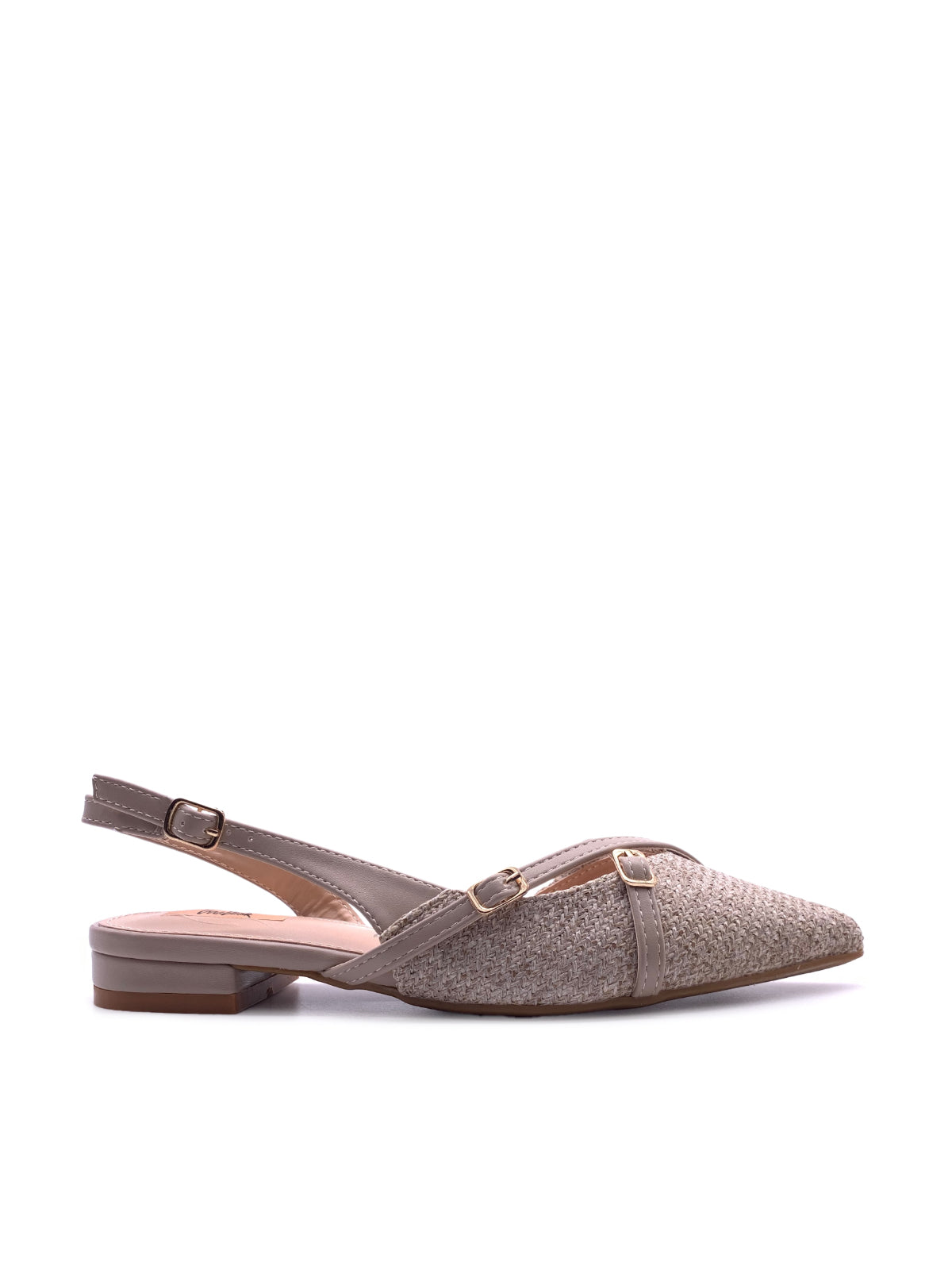 MANDY - Ballerine Slingback in rafia intrecciata con cinturini